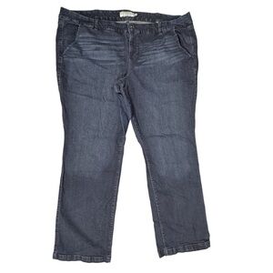 Women's Torrid Plus Size 28T Dark Blue Cotton Jeans Straight Leg